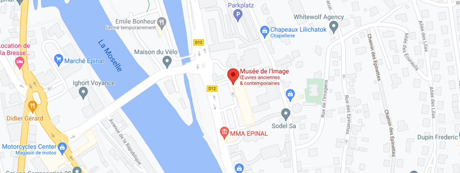 vue extérieur parvis parking musée de l'image épinal